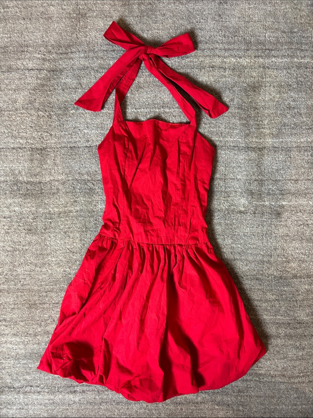 Sim & Sam Red Halter Neck Mini Bubble Dress
